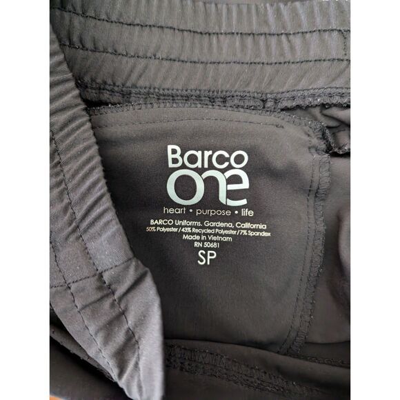 BARCO ONE Heart-Purpose- Life black scrub uniform pants   Sz SP - Picture 5 of 9